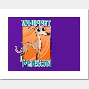 Whippet Person Posters and Art